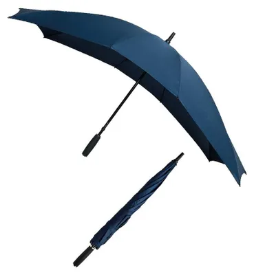 Imagen del producto de Paraguas grande para dos personas, apertura manual, color azul marino