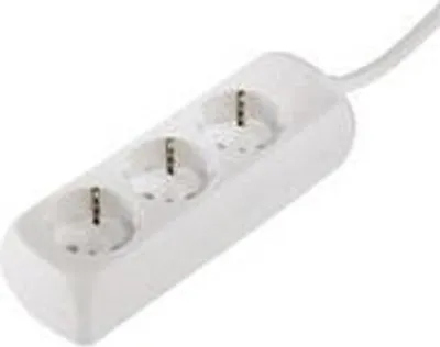 Obrázok produktu pre Hama 00108842, 3 AC zásuvky/AC zásuviek, 230 V, 3500 W, Biela, Plast, 5 m