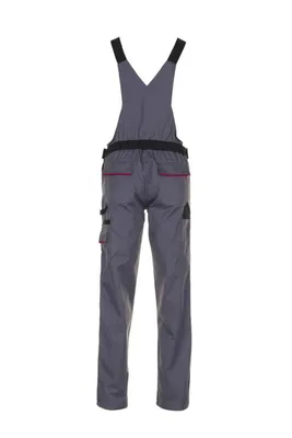 Produktbild von Größe 38 Damen Planam Highline Damen Latzhose schiefer schwarz rot Modell 2339