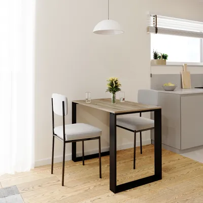 Produktbild von Stôl AKKE Truffle LOFT s čiernymi nohami DxŠxV: 100x50x75 cm