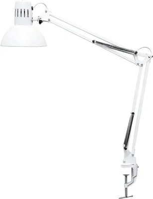 Immagine prodotto di Lampada da scrivania - Illuminazione per l'area di lavoro - Illuminazione direzionale - Braccio flessibile - Diametro 17 cm - Bianco