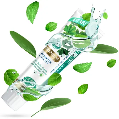Zdjęcie produktu dla Pasta do zębów Dentiste Plus White Premium – Pasta do zębów dla bielszych zębów z 14 ziołami, ksylitolem i probiotykami