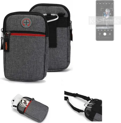 Produktbild von K-S-Trade Holster Gürteltasche kompatibel mit Xiaomi 12S Pro Handy Tasche Schutz Hülle grau Zusatzfächer 1x