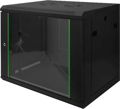 Zdjęcie produktu dla Digitus Obudowa naścienna Dynamic Basic - 600x450 mm (szer. x głęb.), Szafa wisząca, 9U, 60 kg, Zamek, 17,5 kg, Czarny