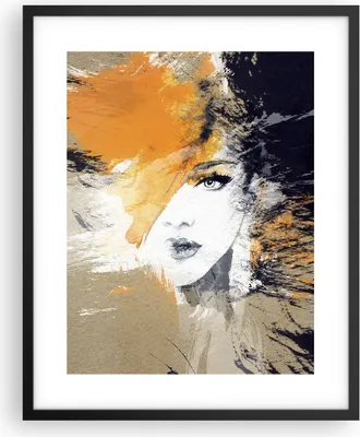 Produktbild von Gerahmtes Poster - Schwarzer Rahmen - Abstraktion Frau - 40x50 cm - Wand Bild - Wanddeko - Wandbilder - Kunstposter - Wandposter - Bilderrahmen - Bilder - Kunstdruck - Wandbild - P2BPA40x50-3656