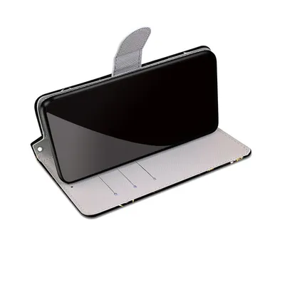 Produktbild von König Design Hülle kompatibel mit Samsung Galaxy S22 Ultra 5G Kunstleder Handyhülle - Handy Case Golddiamant Schmetterling