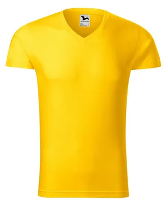 Image de Malfini - T-shirt pour homme, col en V, coupe étroite PP11508 (S) (jaune)