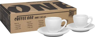 Immagine prodotto di Könitz Espressotassen 2er Set Coffee Bar ONE, Tasse, Porzellan, Weiß, 50 ml, 1758000001