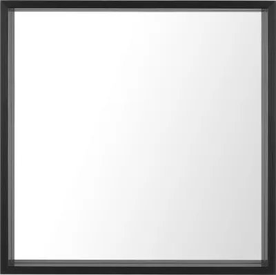 Obrázek produktu pro BELIANI Nástěnné zrcadlo černé 50 x 50 cm čtverec tradiční moderní