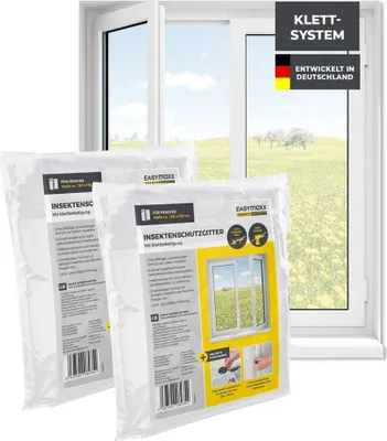 Obrázok produktu pre Moskytiéra EASYmaxx - do max. 130x150cm - samolepiaca páska na suchý zips - sada 2 ks