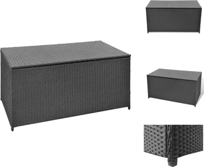 Obrázek produktu pro vidaXL Zahradní box černý 120x50x60 cm z polyratanu - Zahradní boxy
