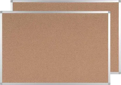 Productafbeelding van Famanu prikbord, 105 x 75 cm - 2 stuks - aluminium frame