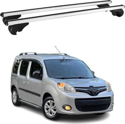 Image de Barres de toit Transversales pour Renault Kangoo 2008-2021 Aluminium Argent