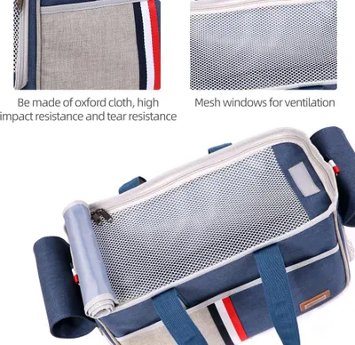 Immagine prodotto di DODOPET Scatola portatile per il trasporto di cani e gatti, borsa da viaggio, borsa a tracolla per gatti, cani, cucce