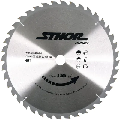 Produktbild von Hartmetall-Kreissäge 350x40x30 08845 STHOR