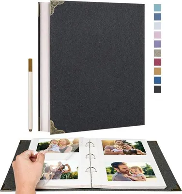 Produktbild von Fotoalbum Selbstklebend - 40 Seiten Hardcover - DIY Scrapbookset