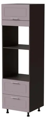 Productafbeelding van Ovenombouwkast BARI, 60x207 cm, geverfd. Uitvoering naar keuze. BA-D14/RU/2 - 284, RAL 4009, pastelviolet, mat, lava