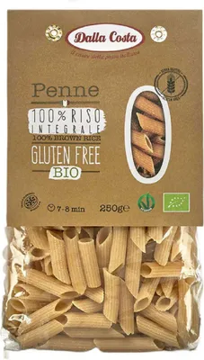 MAKARON (RYŻOWY RAZOWY) PENNE BEZGLUTENOWY BIO 250 g - DALLA COSTA