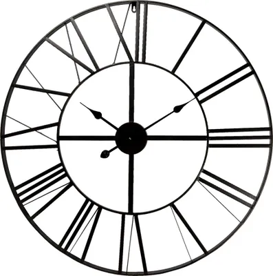 Zdjęcie produktu dla Zegar ścienny Clayre & Eef Ø 80 cm czarny metal