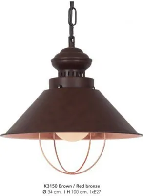 Image de Casa Padrino Lampe à suspendre Plafonnier couleur bronze Design industriel 34 cm de diamètre - Lampe industrielle Lampe industrielle