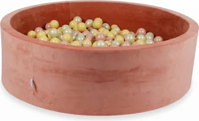 Image de Bassin de séchage 130x40cm Velvet Soft Canyon Clay avec 700 boules : Or rose, Beige, Or clair