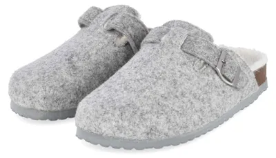 Image de Pantoufles pour femmes, très douces, couleur gris, en feutre, taille 36