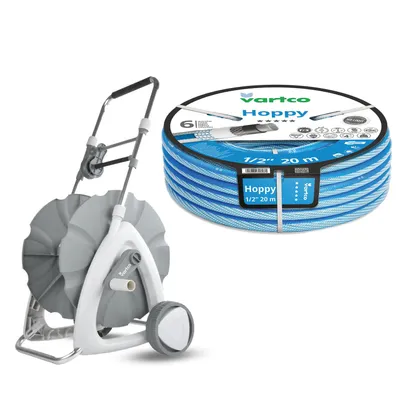 Produktbild von Gartenschlauchwagen + Gartenschlauch Vartco Hoppy 1/2" 20 m Agaplast