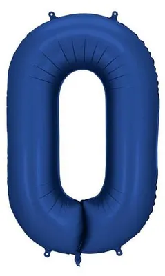 Obrázek produktu pro Fóliový balón číslo 0 tmavě modrý 86 cm