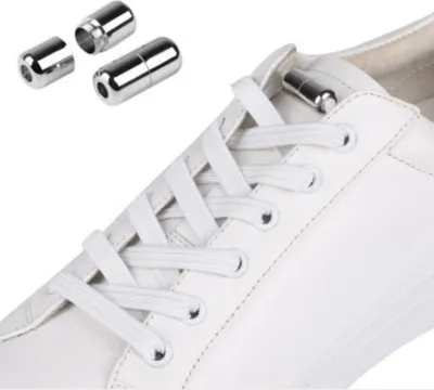 Image de INF Lacets élastiques sans nœuds avec cadenas 1 paire Blanc