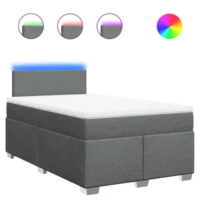 Produktbild von vidaXL Boxspringbett mit Matratze Dunkelgrau 120x190 cm Stoff