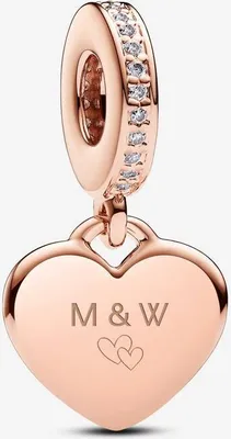 Produktbild von PANDORA MOMENTS Charm Herz Zirkonia Gravierbar 788761C01