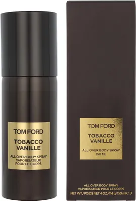 Produktbild von TOM FORD Tobacco Vanille All Over Body Spray, 150 ml, Auffrischend, Universal, Gewürz, Tabak, Kakao, Tabak, Tonka-Bohne, Vanille, Holz