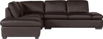 Produktbild von Ecksofa in Leder ONYX II - Braun - Linkes Ecksofa