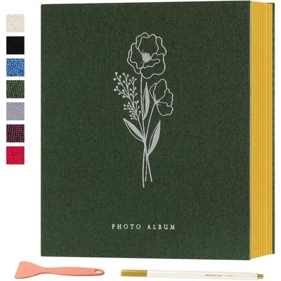 Obrázok produktu pre Fotoalbum, samolepiace, scrapbook, zelené, 40 listov/80 strán, 33,5 x 32,8 cm