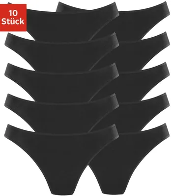 Produktbild von PETITE FLEUR String 10 er-Pack schwarz Größe 32/34