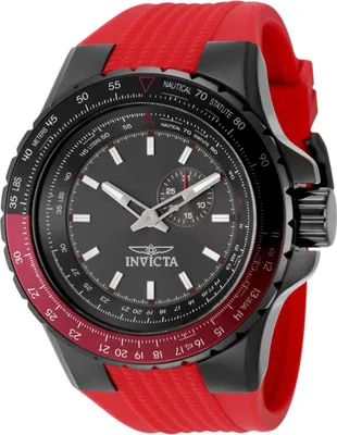 Obrázek produktu pro Invicta Aviator 49724 Pánské Hodinky - Quartz Hnutí - Nerezová Ocel se Šedým Ciferníkem - 50 mm