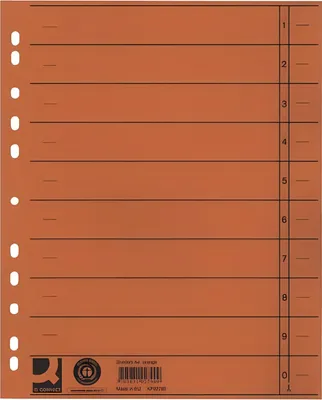 Produktbild von Trennblätter A4 230g/qm durchgefärbt orange VE=100 Stück