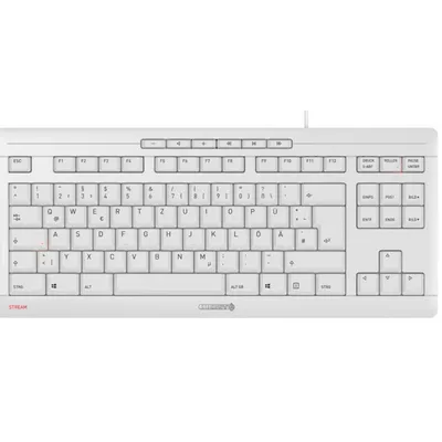 Produktbild von CHERRY STREAM KEYBOARD TKL - Tastatur - USB - US mit Euro-Symbol - Tastenschalter: CHERRY SX - Pale Gray