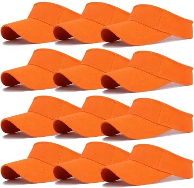 Image de Casquette de sport - Unisexe - Réglable - Orange - Idéale pour l'extérieur, la plage, le golf, le tennis