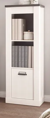 Produktbild von Regalschrank "Stove" in weiß Pinie Wohnzimmer Schrank 51 x 146 cm