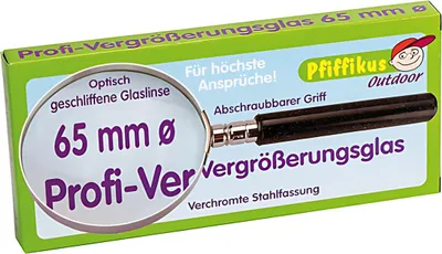 Produktbild von Pfiffikus Lupe - professionelles Vergrößerungsglas für Kinder und Entdecker
