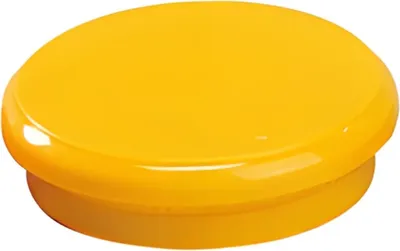 Produktbild von Dahle Starker Haft-Magnet 24 mm gelb, 6 Stück im Blister