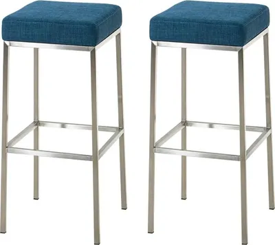 Obrázek produktu pro 2dílná sada barových židlí - Barová židle - Pohodlný sedák, kovový rám