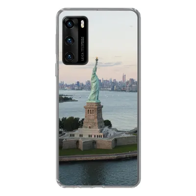 Produktbild von MuchoWow® Handyhülle Schutzhülle Hülle für Huawei P40 New York - Freiheitsstatue - Amerika Silikon Softcase Handy Hülle - Handytasche