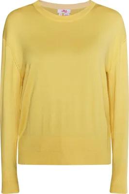 Image de Pull en maille court pour femmes COSIMON - jaune, taille S