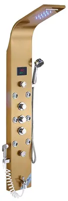 Produktbild von Duschpaneel, LED-Temperaturanzeige, Multifunktionsdesign, Gold 8009