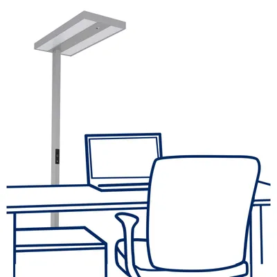 Produktbild von Office-Leuchte ROLF KERN „Smart-Pro“ mit Touch Display, PIR & Tageslicht-Sensor