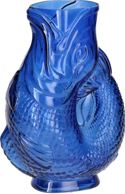 Produktbild von Gift Company Vase Fischvase Jacquard Blau (24cm)