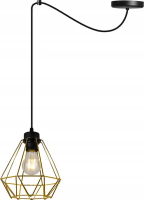 Obrázok produktu pre Light-Home Spider Corral Závesné svietidlo - Stropné svietidlo Industrial - Kovové závesné svietidlo - 1 plameň, čierna a zlatá