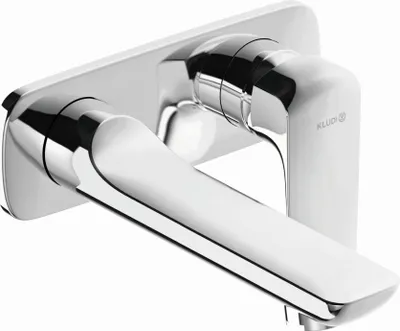 Produktbild von Kludi Zweiloch-Einhandmischer AMEO UP, Waschtisch Ausladung Wandauslauf 235 mm chrom